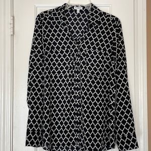 Women’s Black and White Color Blouse